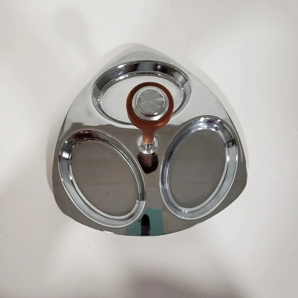 Vintage Glo Hill Canada Gourmates 3 Section Serving Tray With  Bakelite Handle. - Picture 3 of 6